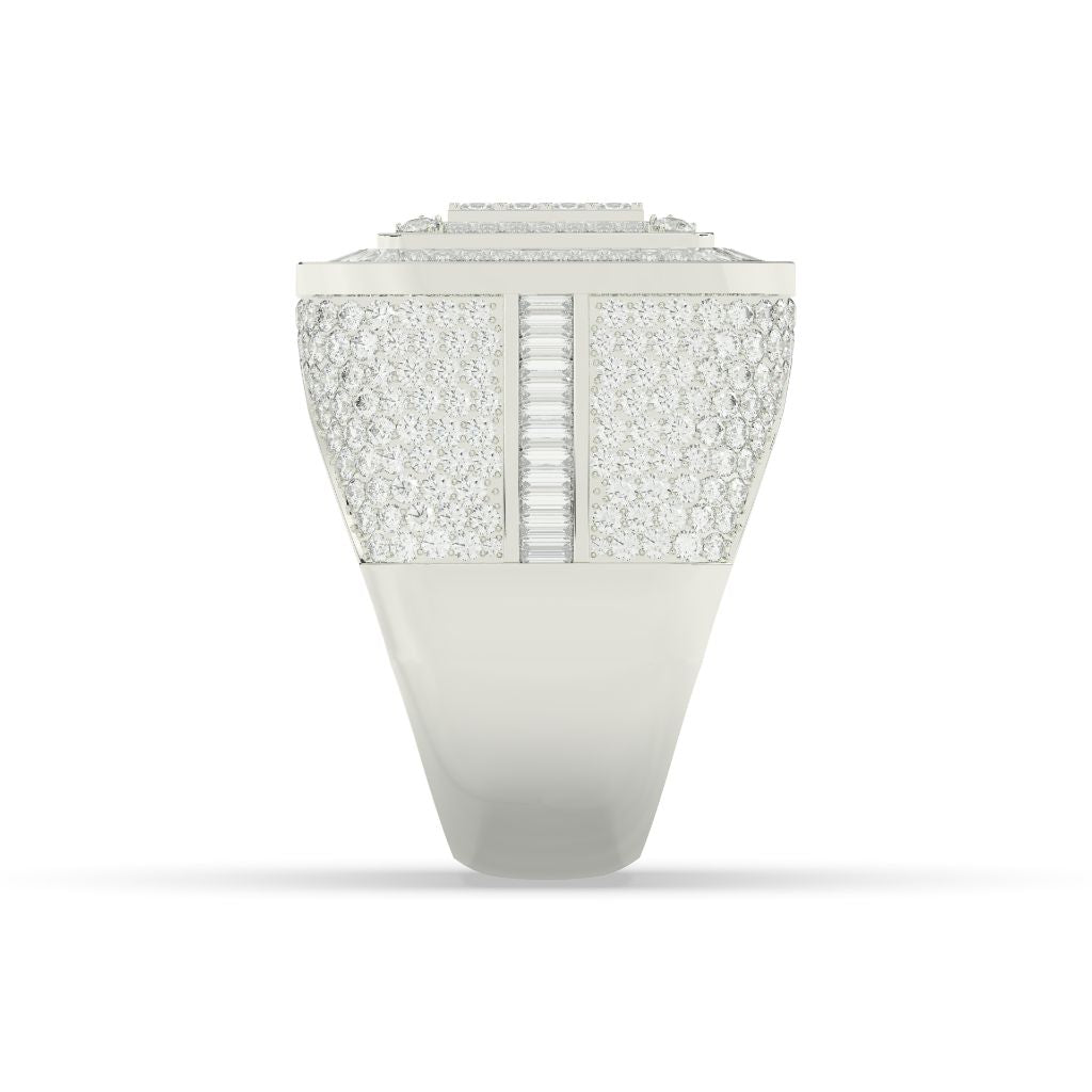 Layered Luxe Square Diamond Ring