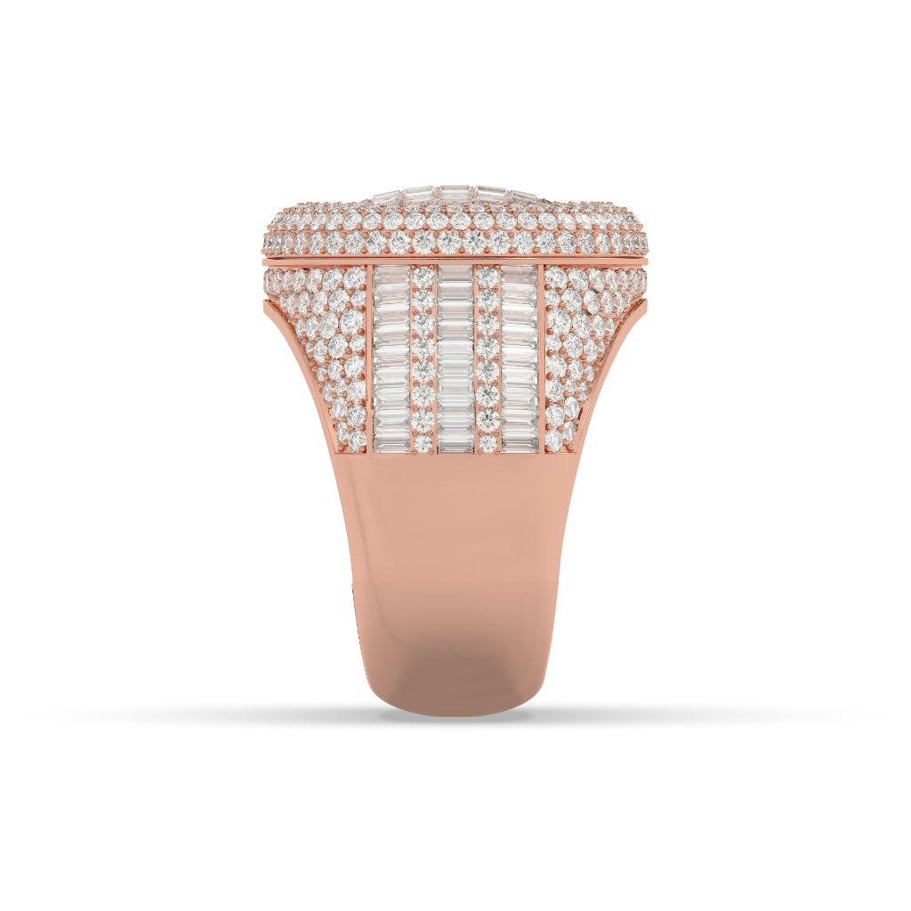 Baguette Frost Circle Crown Ring