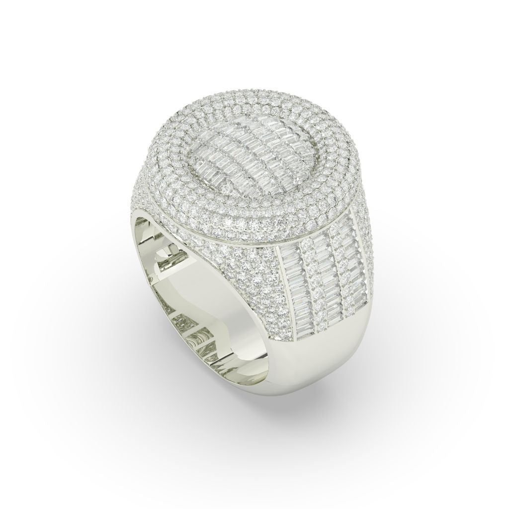 Baguette Frost Circle Crown Ring