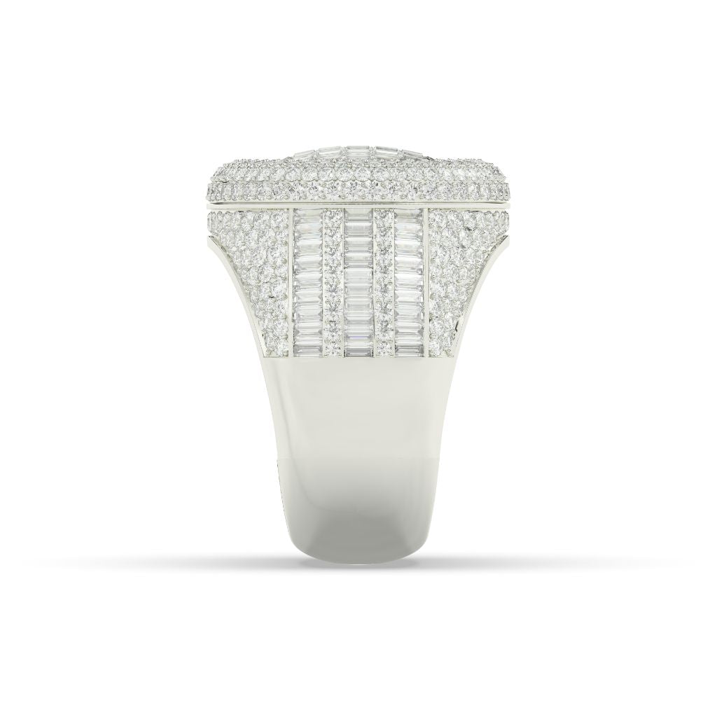 Baguette Frost Circle Crown Ring