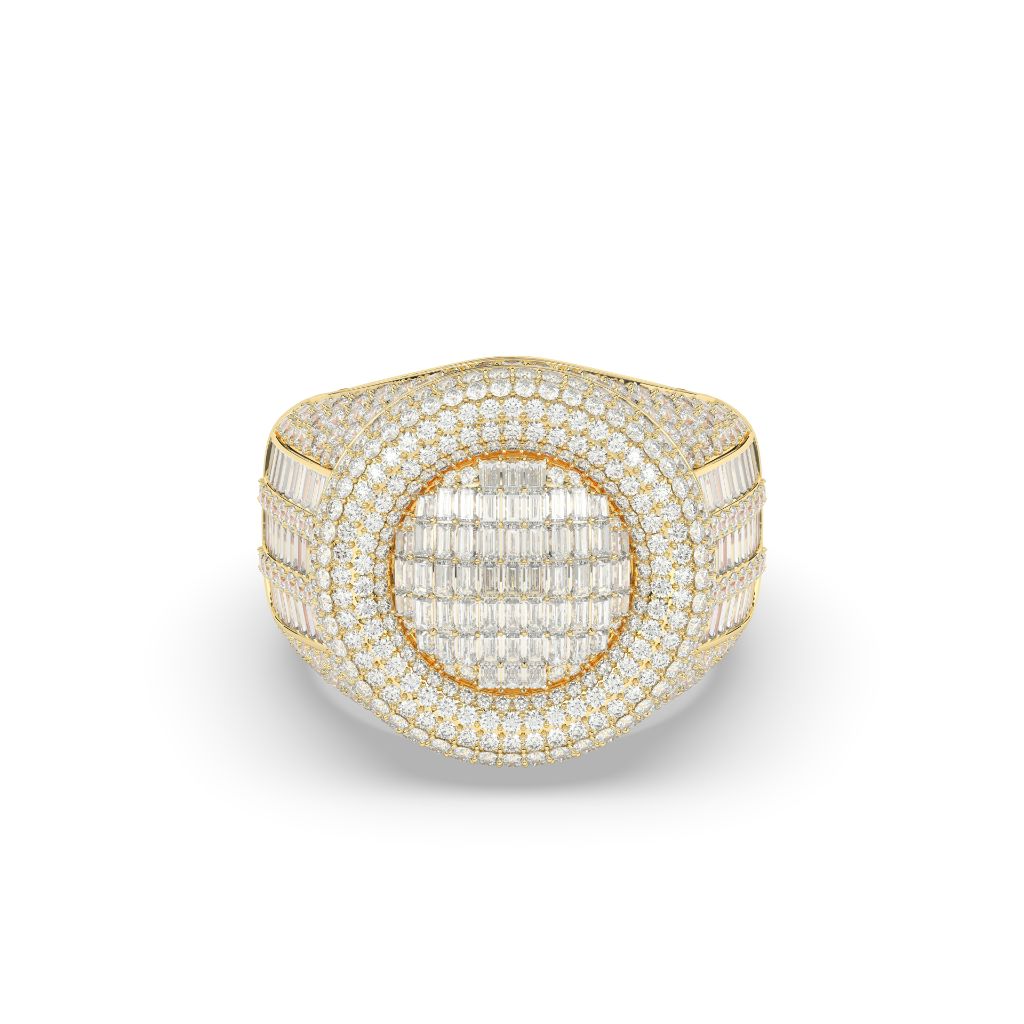 Baguette Frost Circle Crown Ring