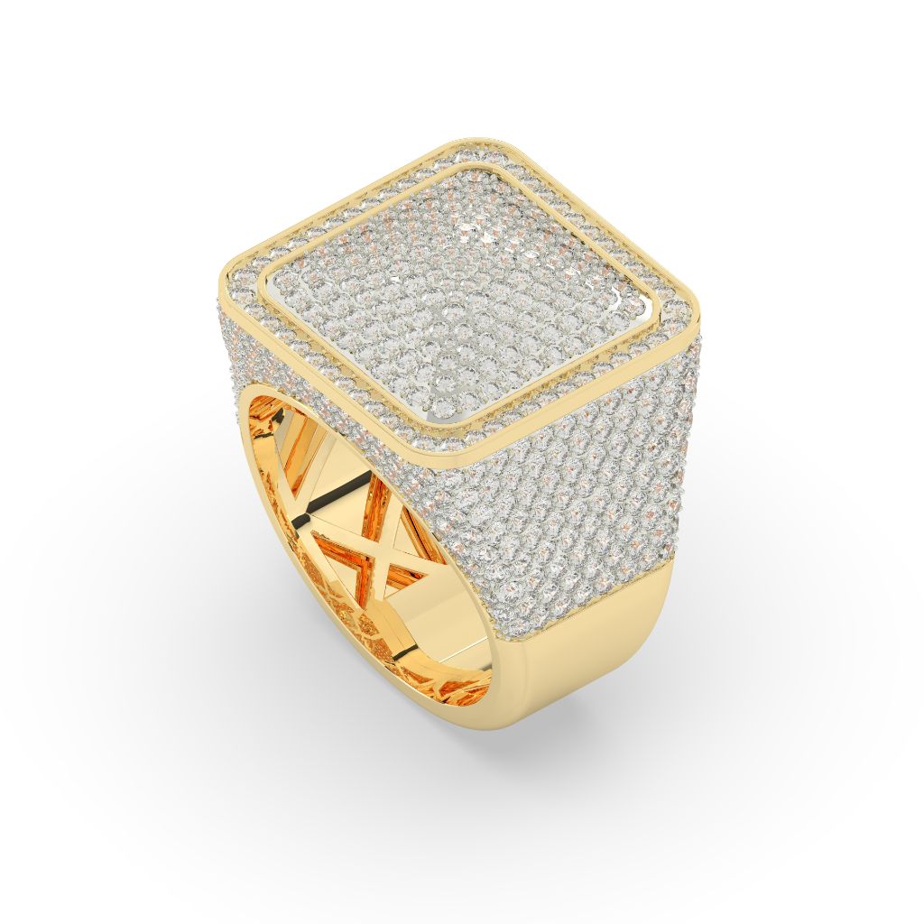 Ultimate Frosted Square Crown Ring