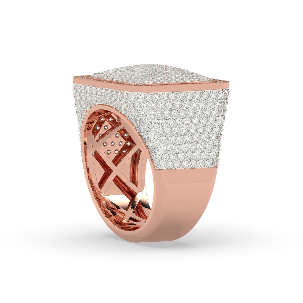 Ultimate Frosted Square Crown Ring