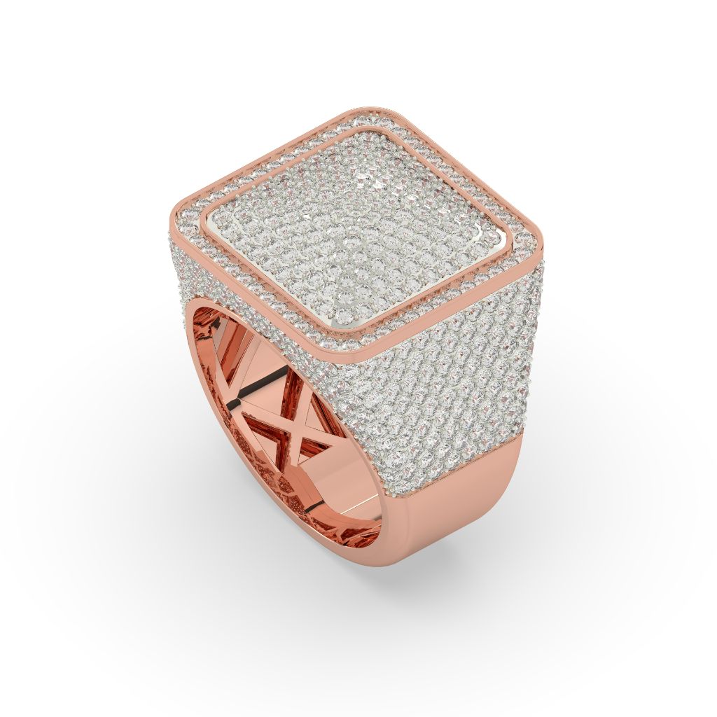 Ultimate Frosted Square Crown Ring