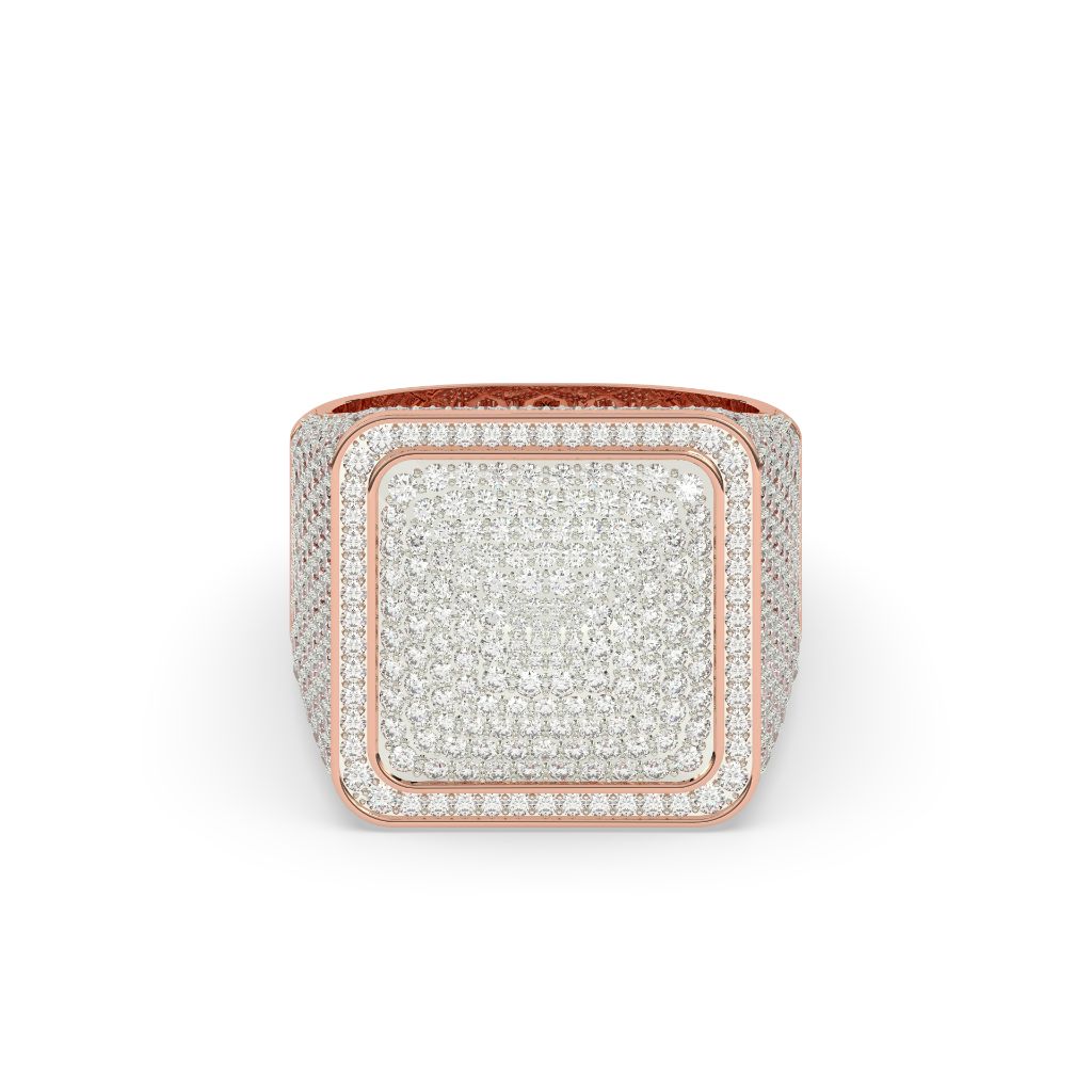 Ultimate Frosted Square Crown Ring
