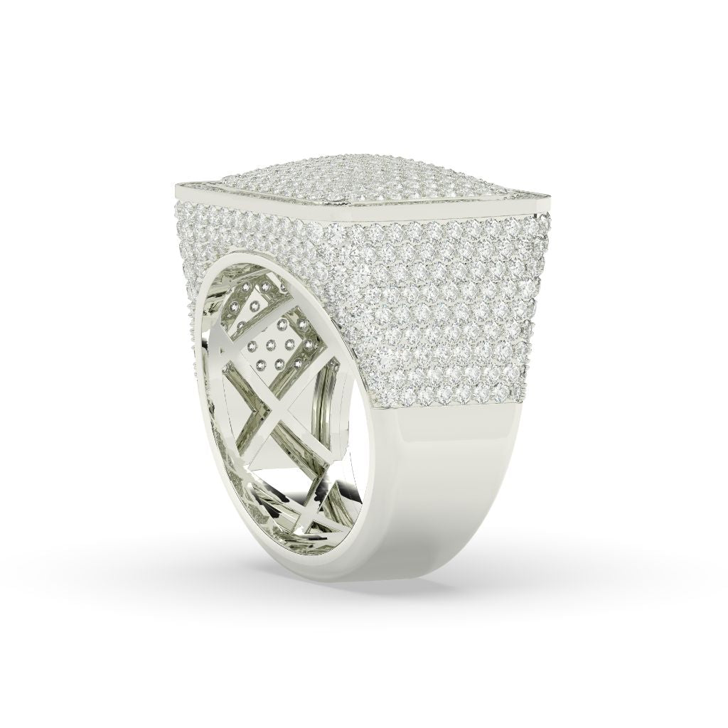 Ultimate Frosted Square Crown Ring