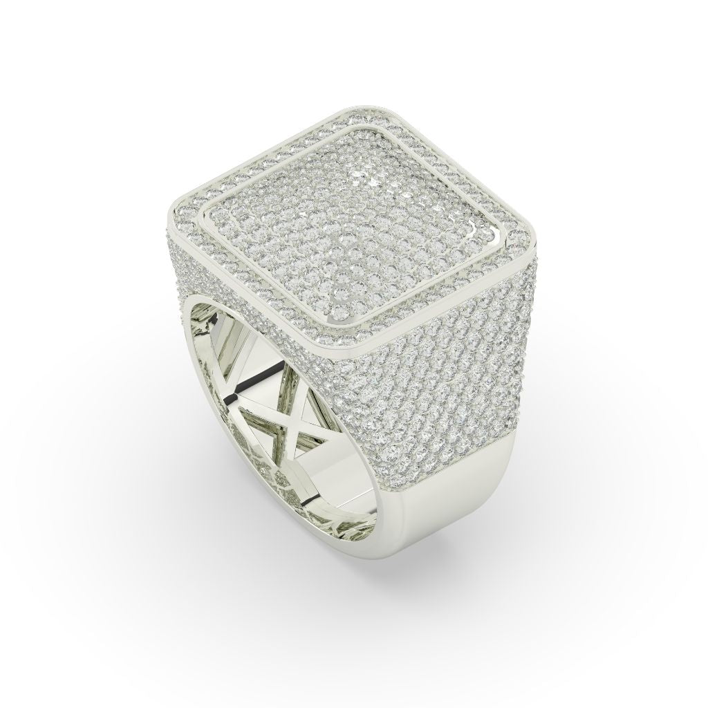 Ultimate Frosted Square Crown Ring