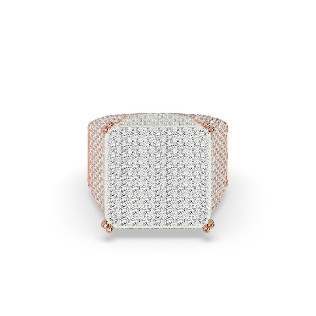 Iced Out Royal Square Ring