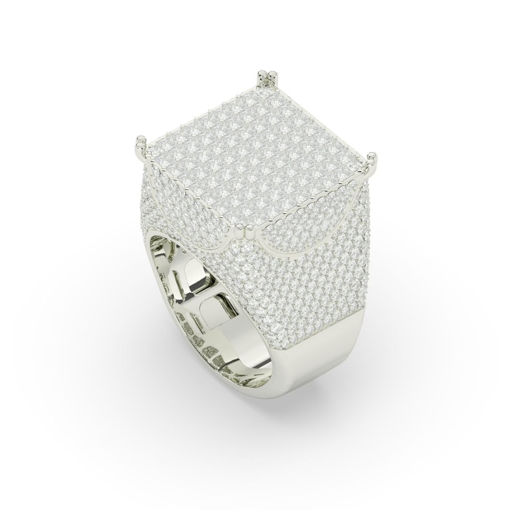 Iced Out Royal Square Ring