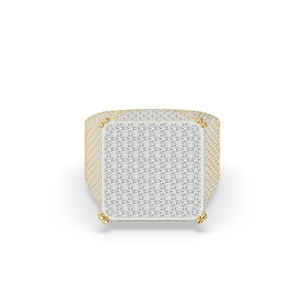 Iced Out Royal Square Ring