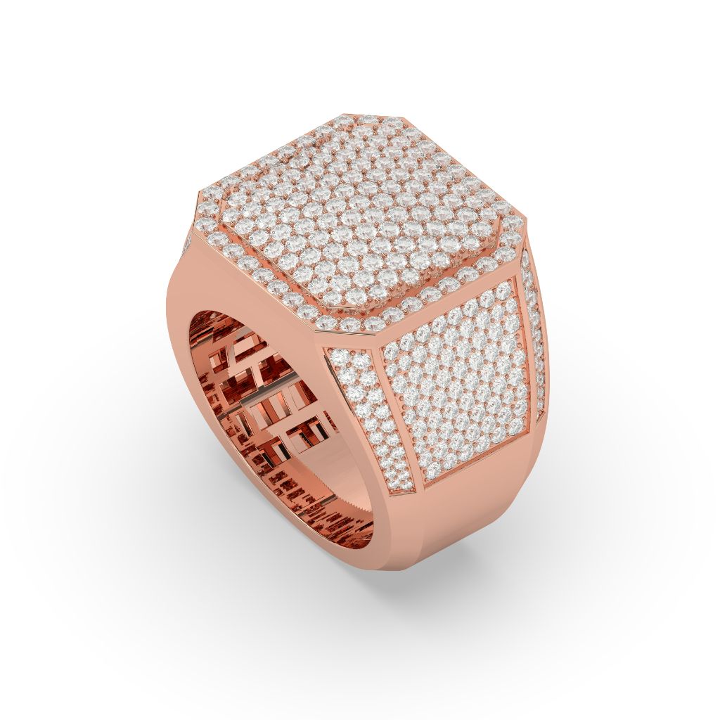 Bold Octagon Frosted Power Ring