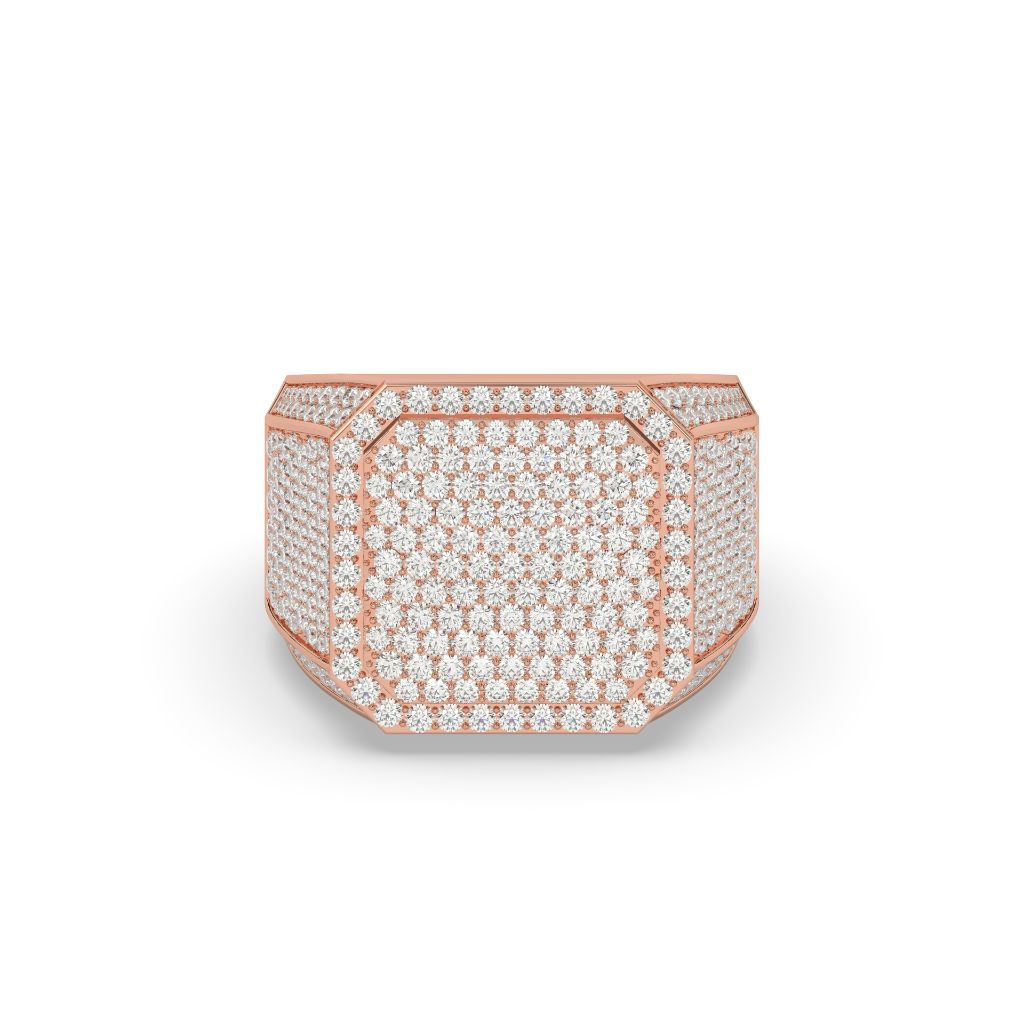 Bold Octagon Frosted Power Ring