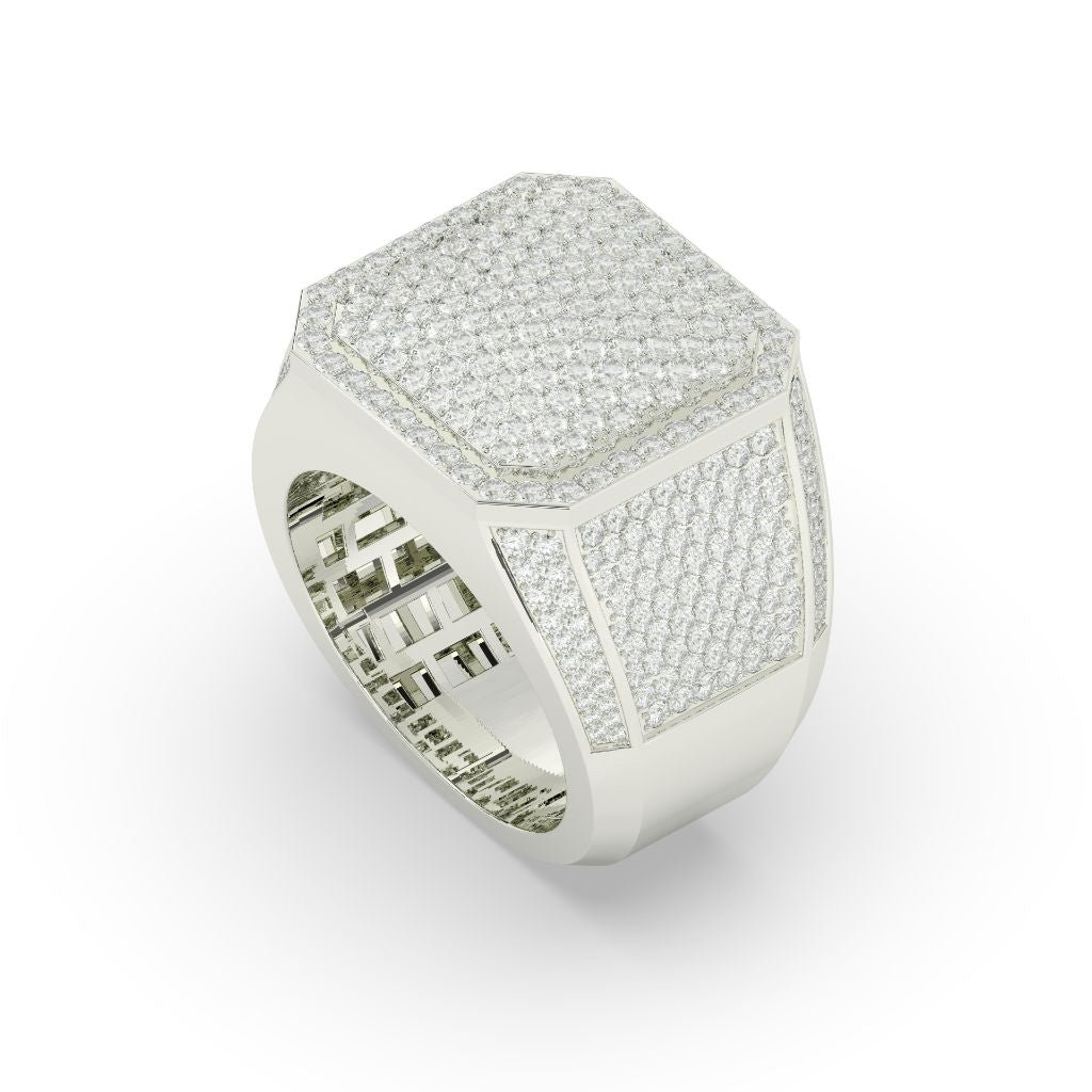 Bold Octagon Frosted Power Ring