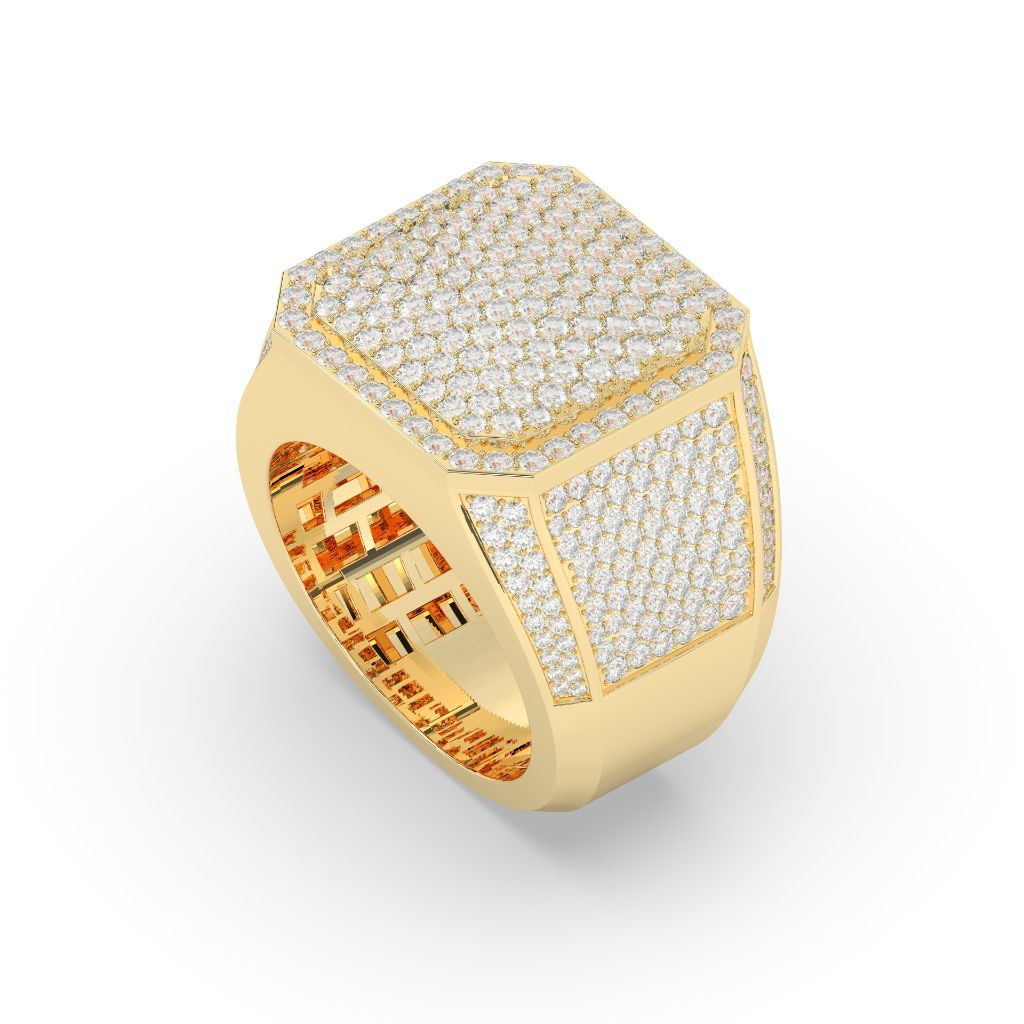 Bold Octagon Frosted Power Ring