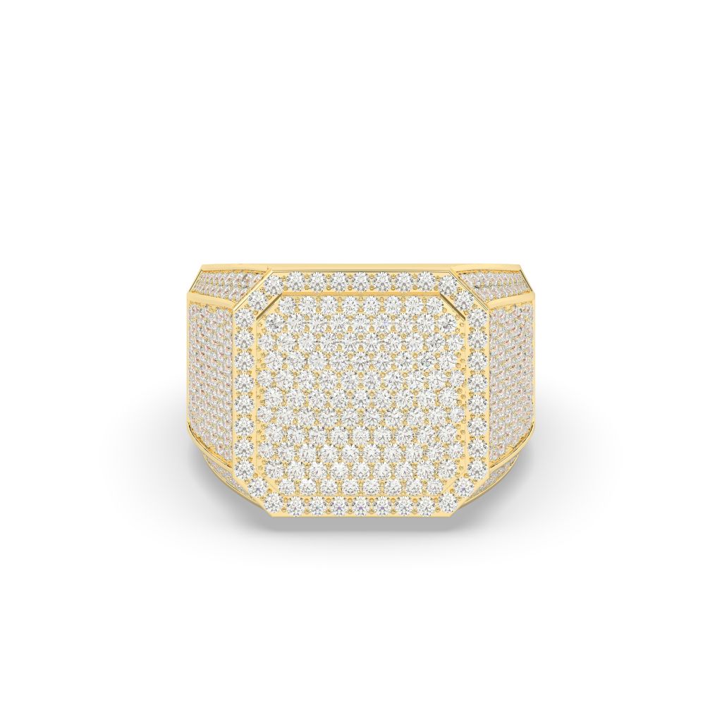 Bold Octagon Frosted Power Ring