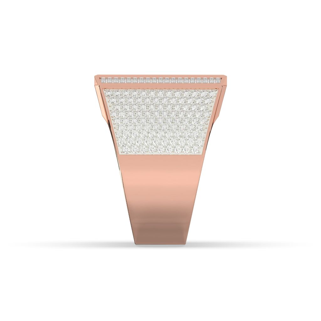 Square Baguette Diamond Gold Ring