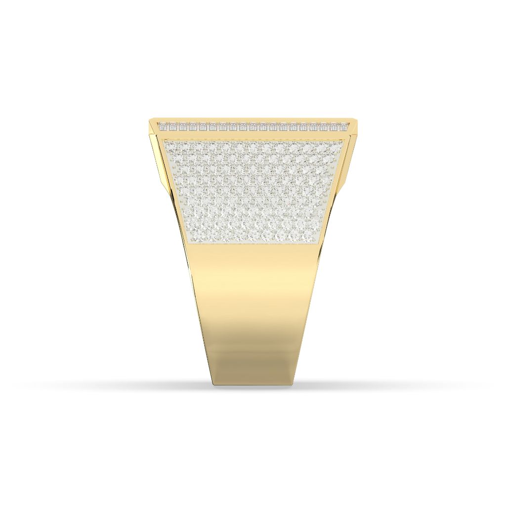 Square Baguette Diamond Gold Ring