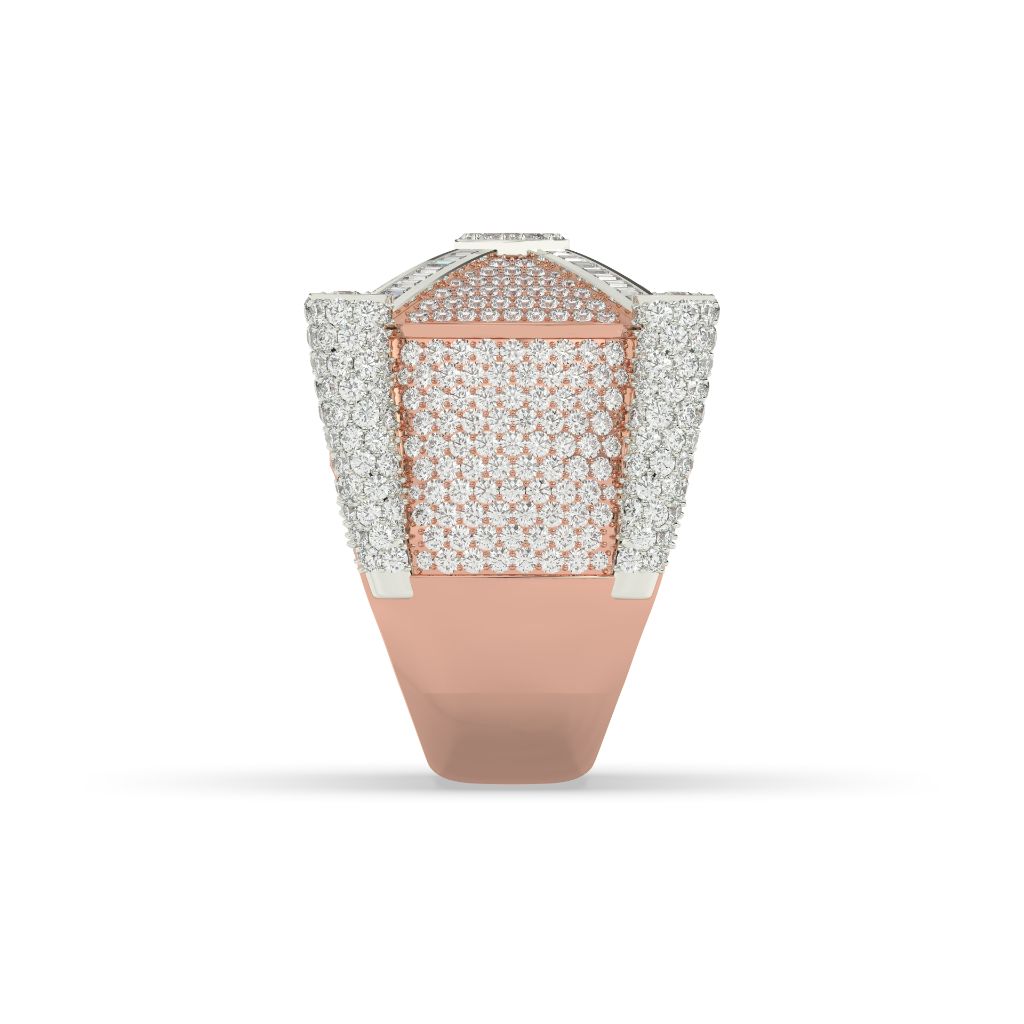 Diamond Crossbeam Power Statement Ring