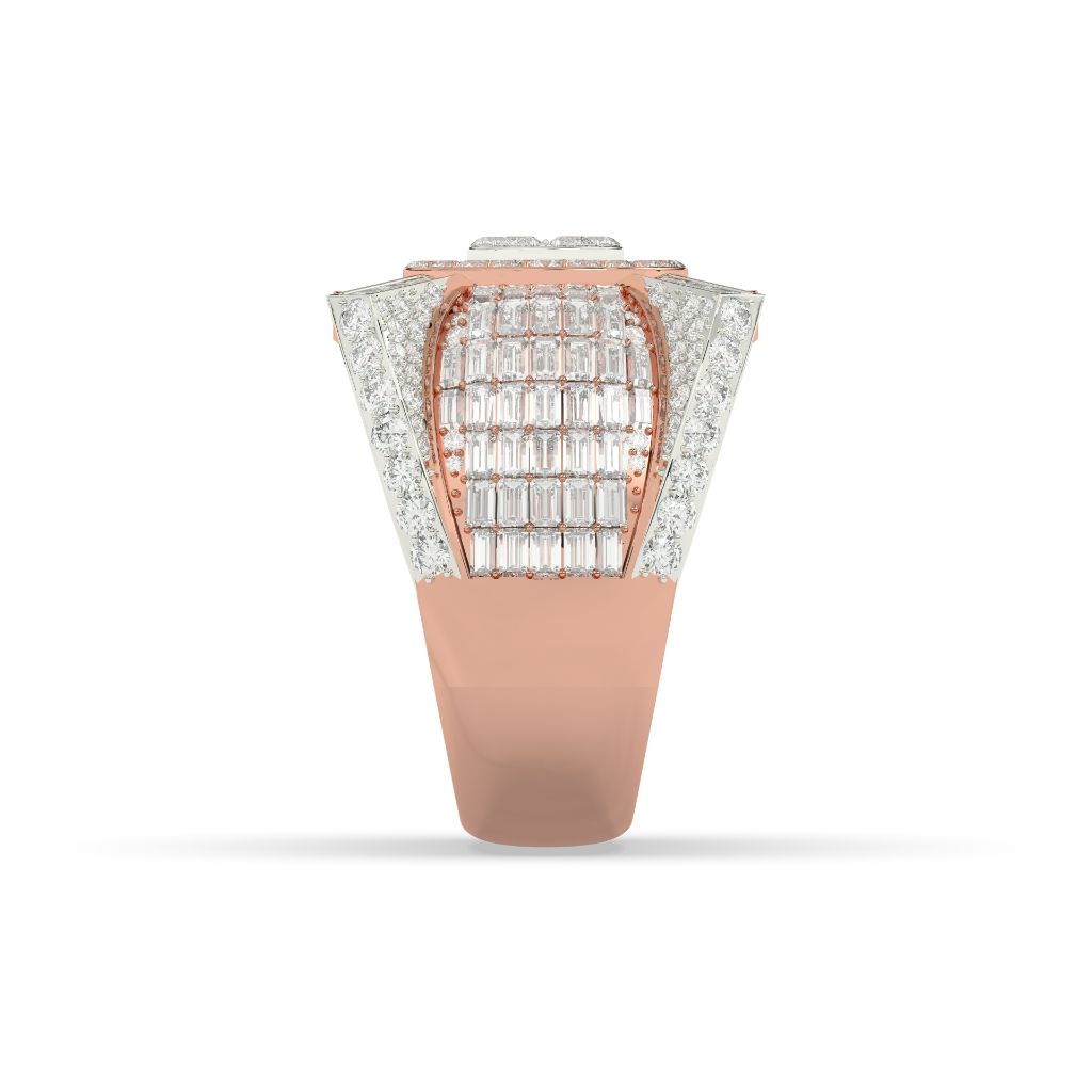 Crowned Glow Baguette Cluster Ring