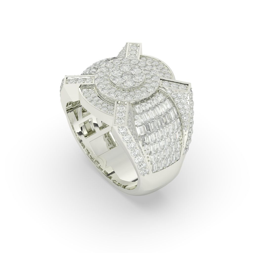 Crowned Glow Baguette Cluster Ring