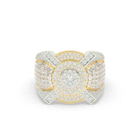 Crowned Glow Baguette Cluster Ring