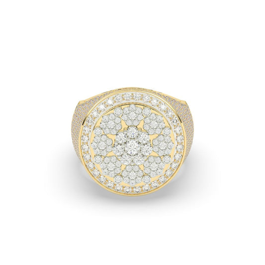 Royal Frosted Circle Cluster Ring