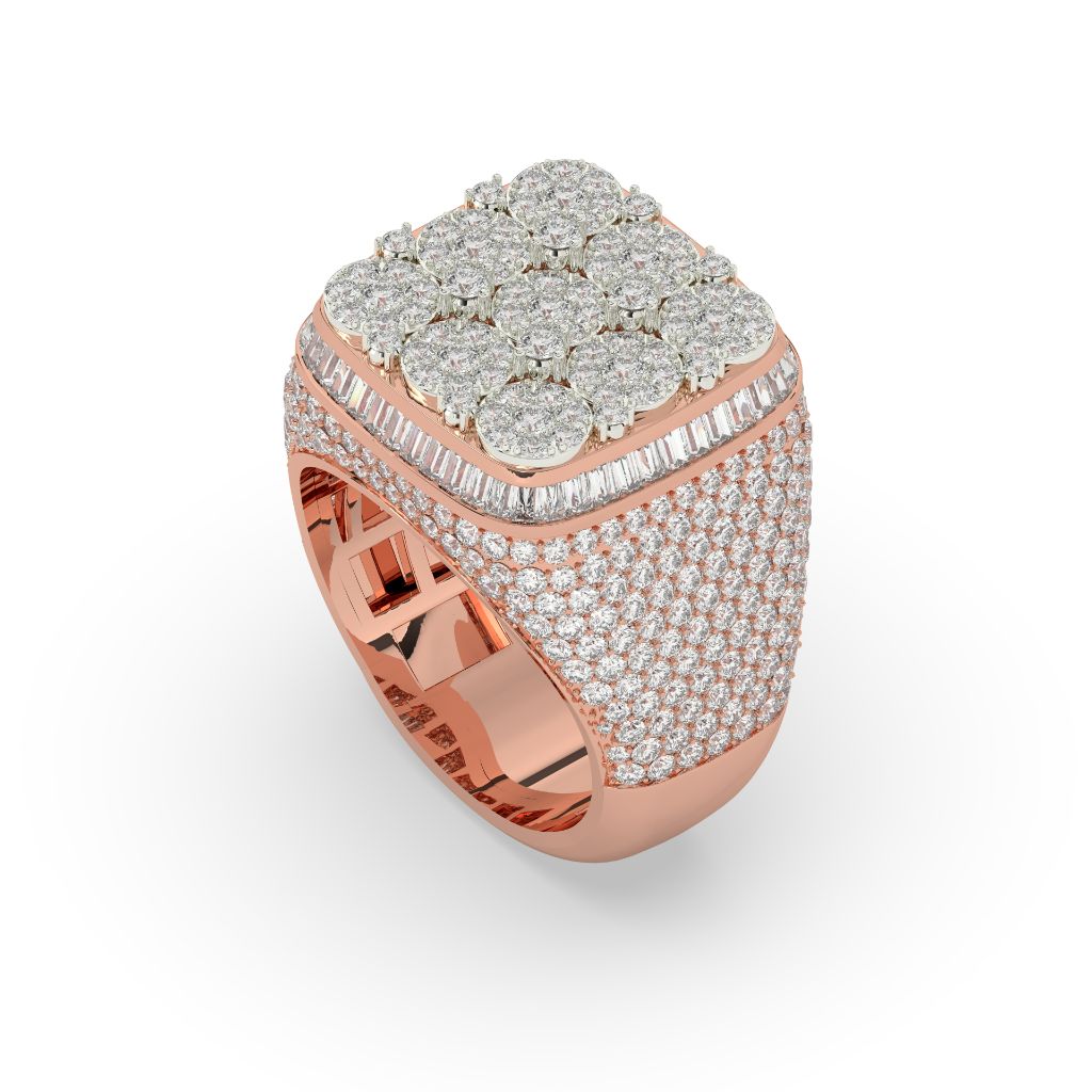 Royal Cluster Square Statement Ring