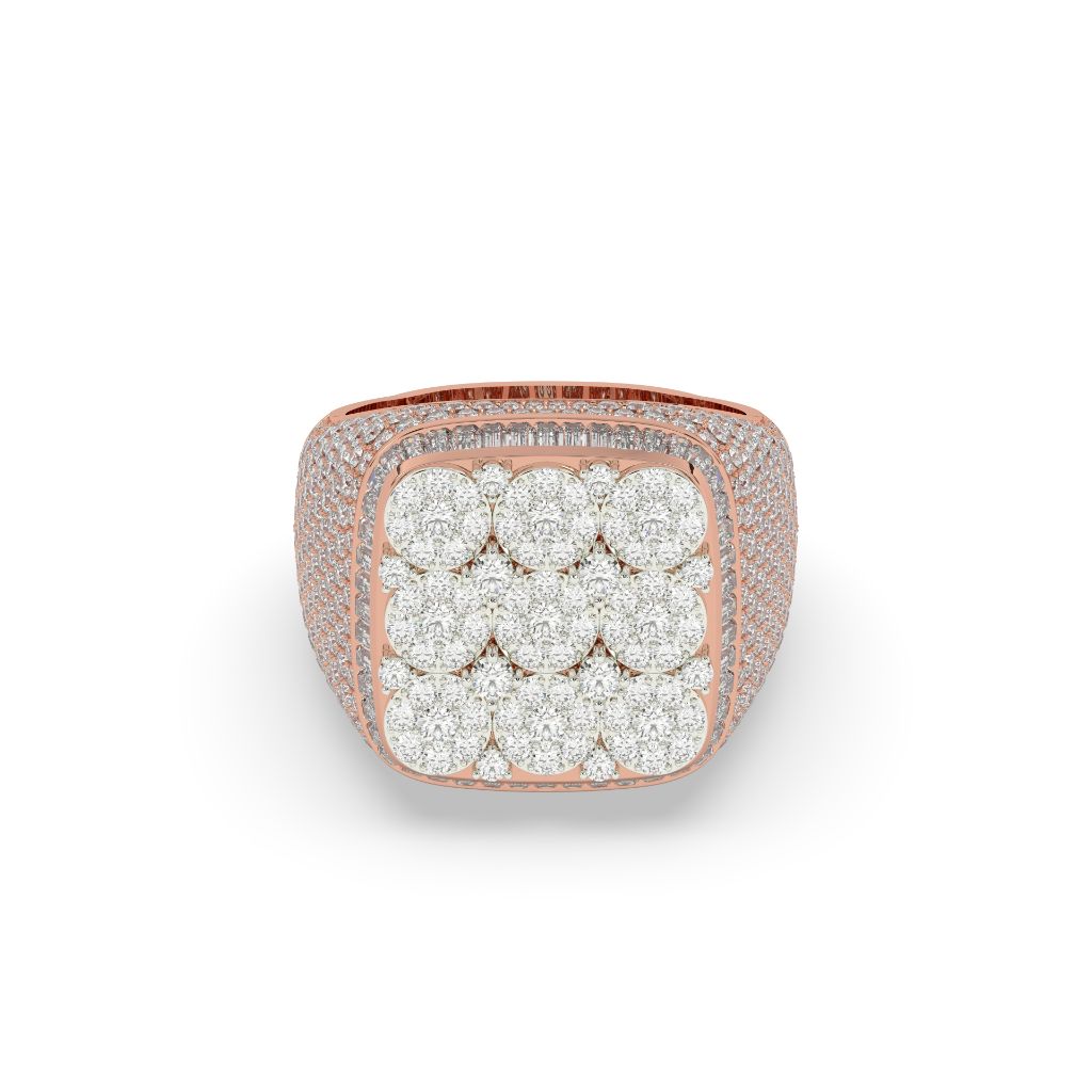 Royal Cluster Square Statement Ring