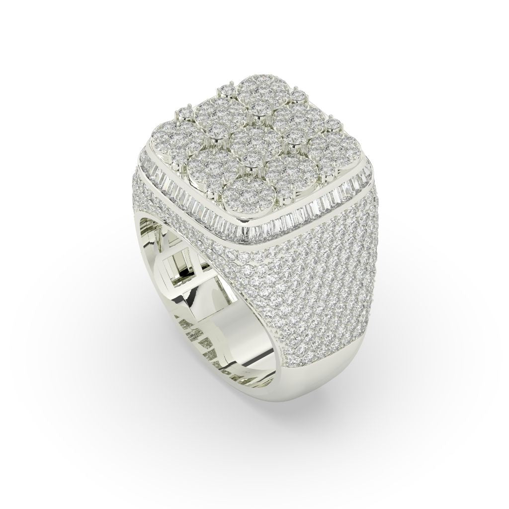 Royal Cluster Square Statement Ring