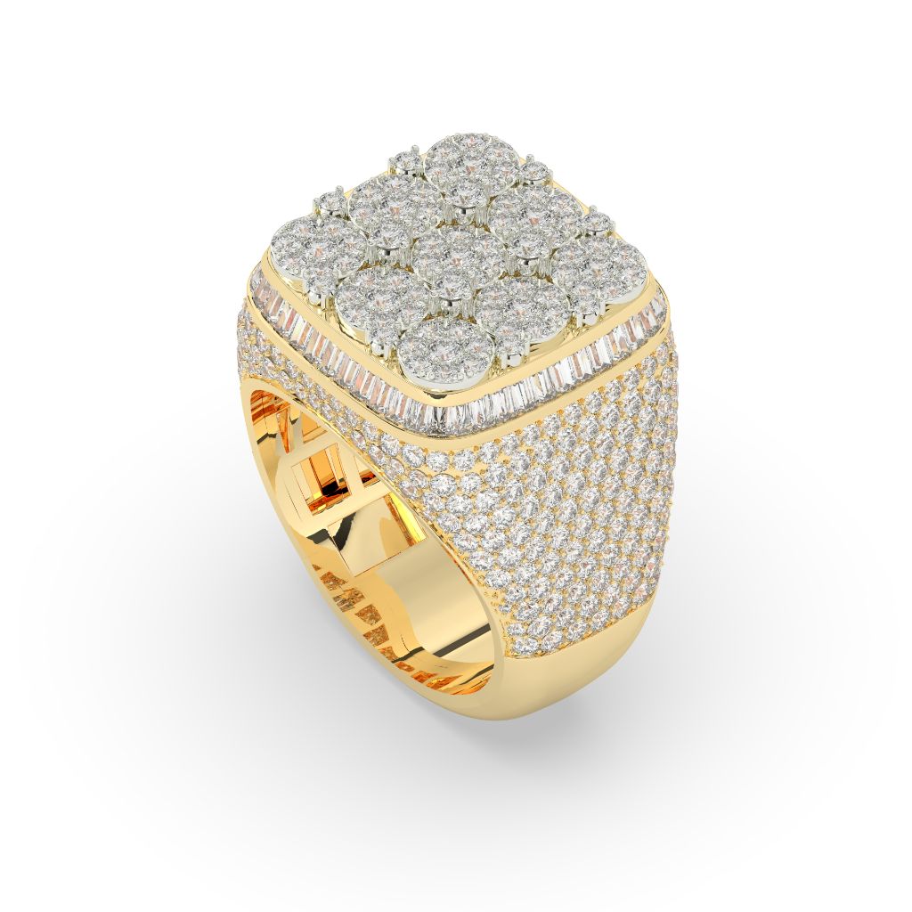 Royal Cluster Square Statement Ring