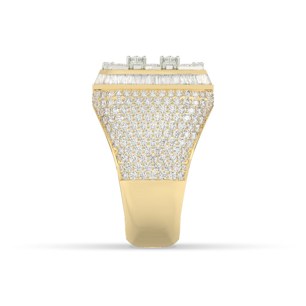 Royal Cluster Square Statement Ring