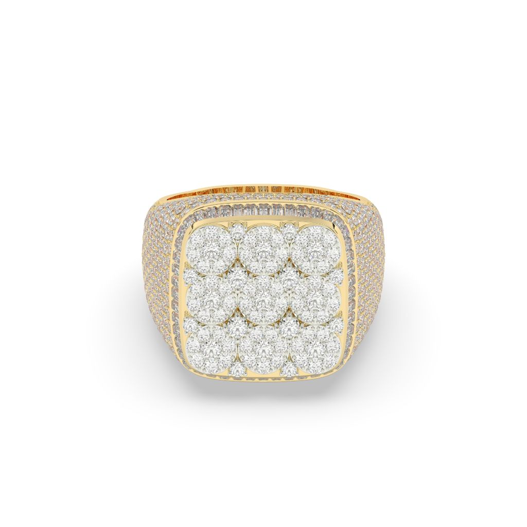 Royal Cluster Square Statement Ring