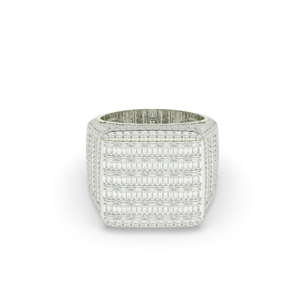Bold Rectangle Iced Out Ring