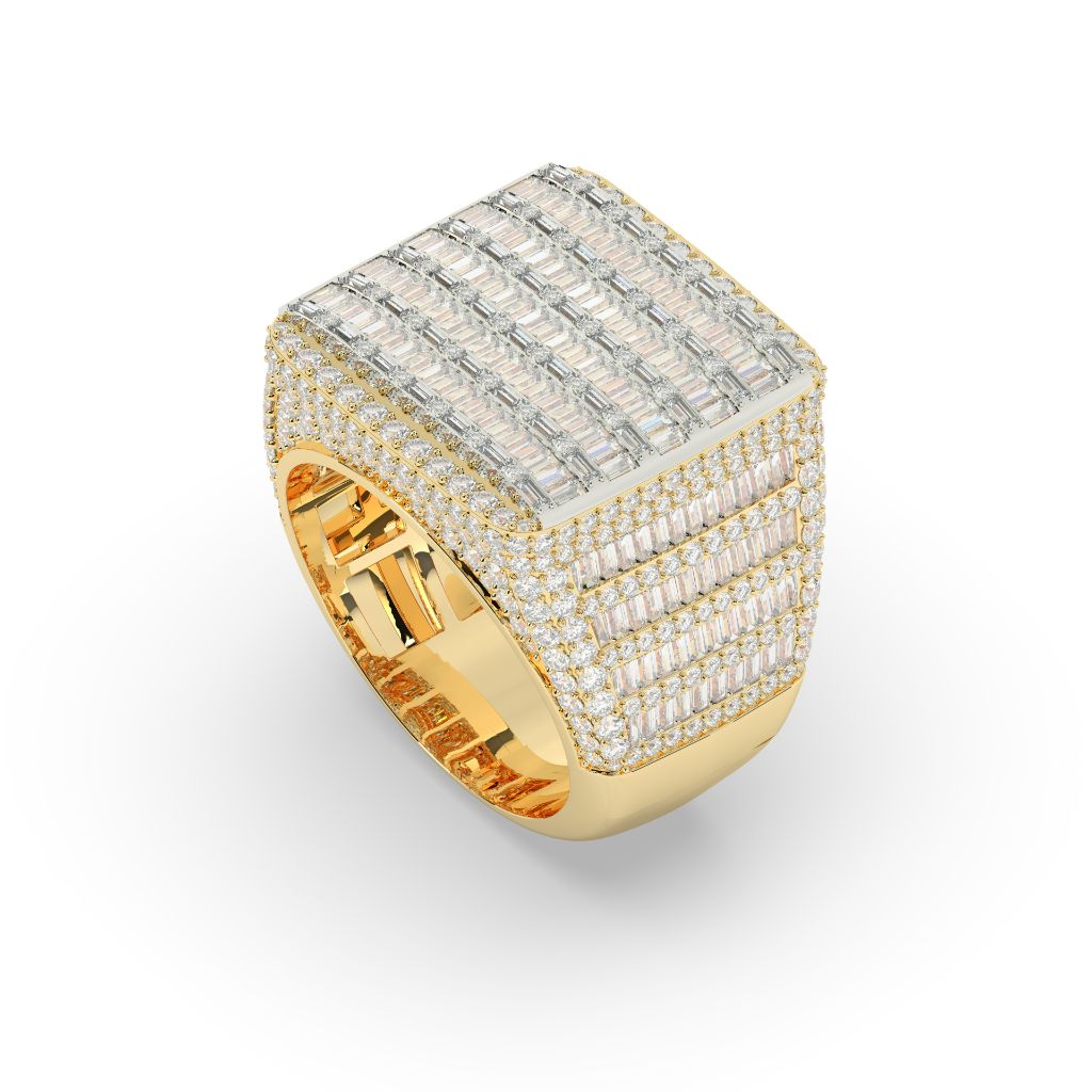 Bold Rectangle Iced Out Ring