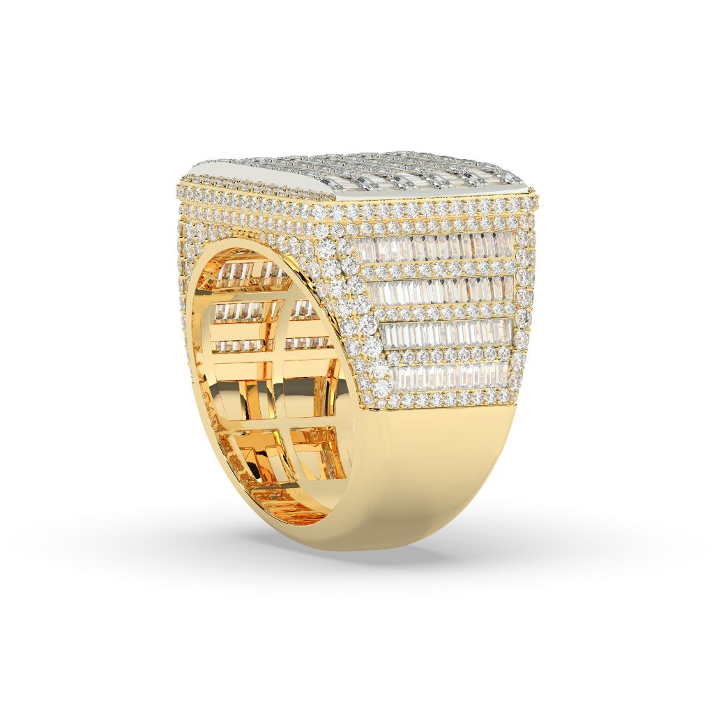 Bold Rectangle Iced Out Ring