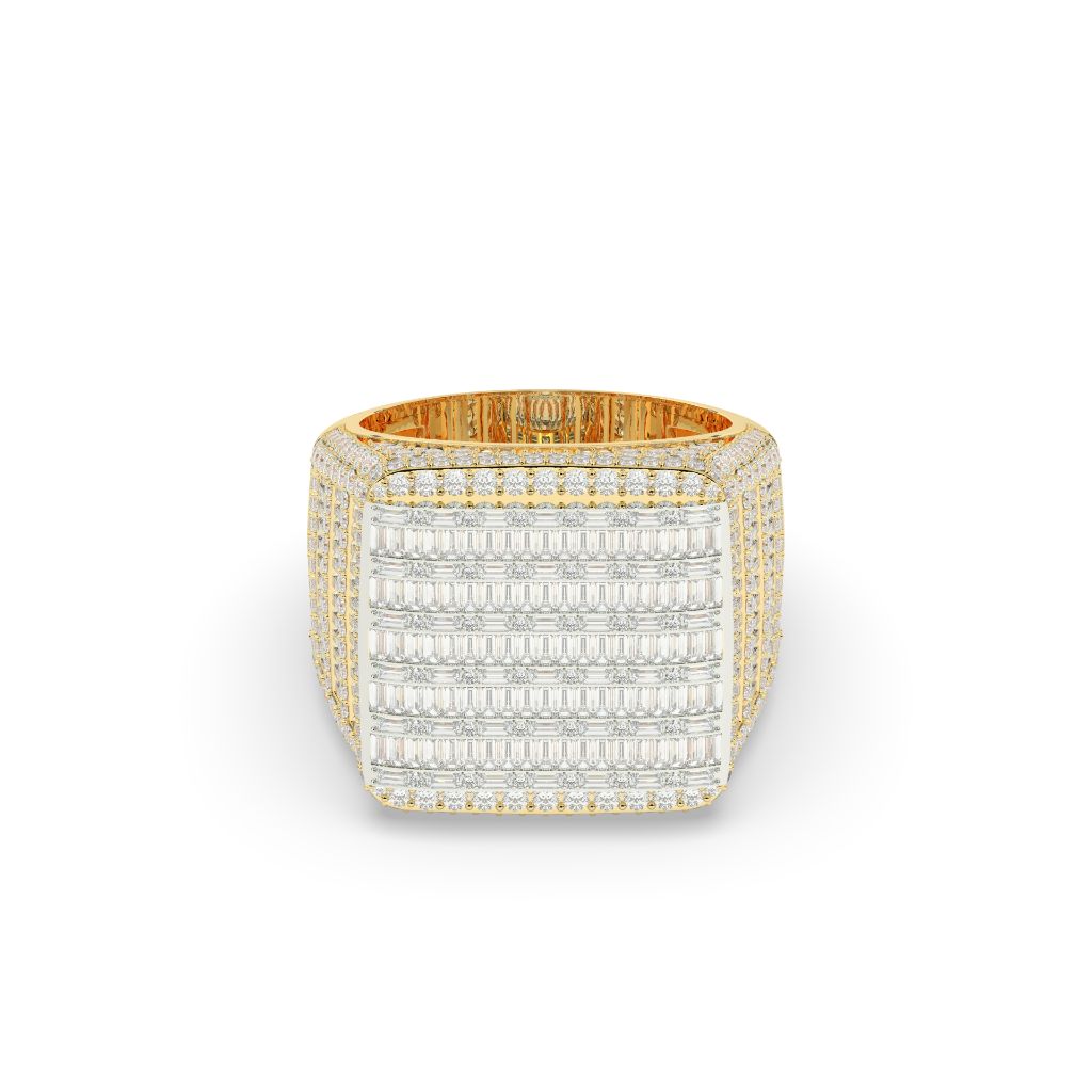 Bold Rectangle Iced Out Ring