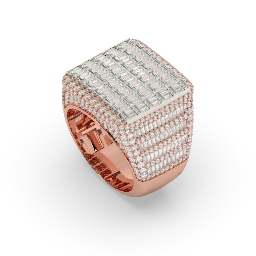 Bold Rectangle Iced Out Ring