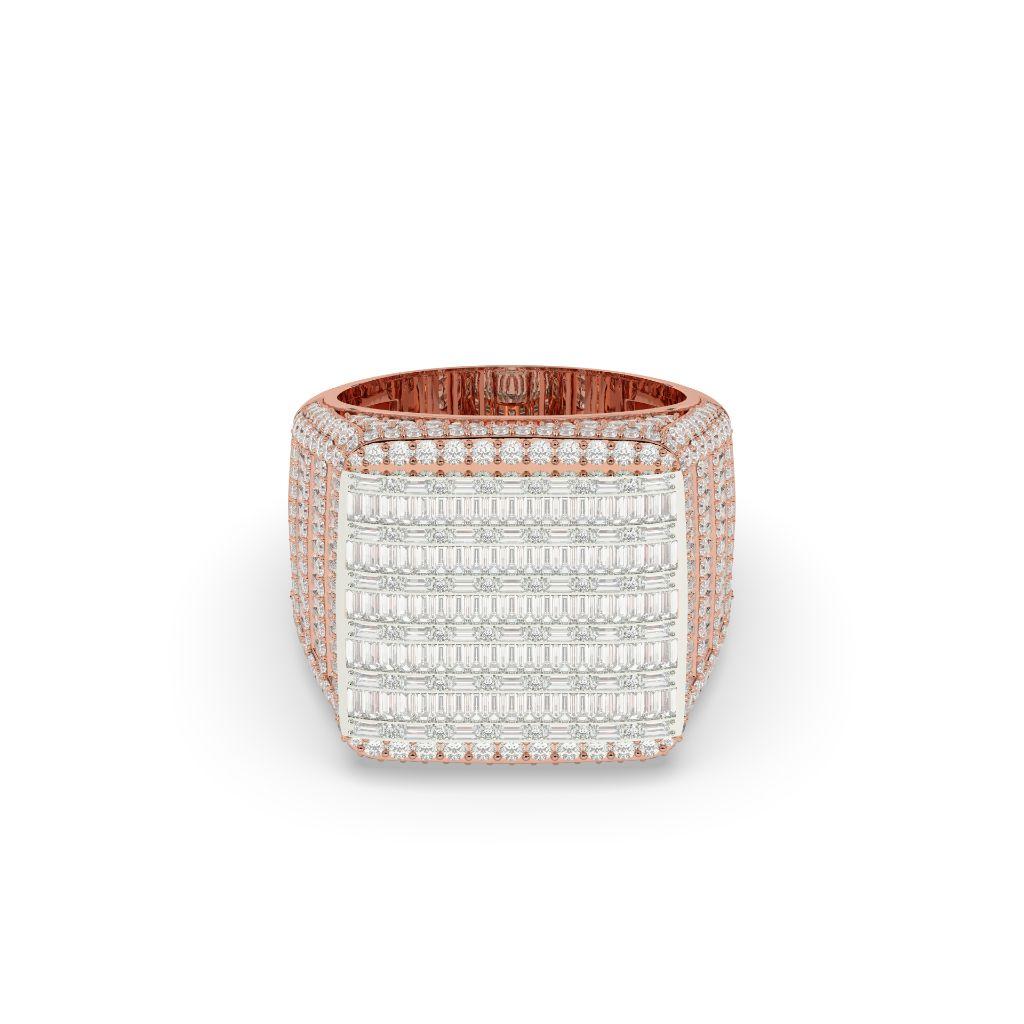 Bold Rectangle Iced Out Ring