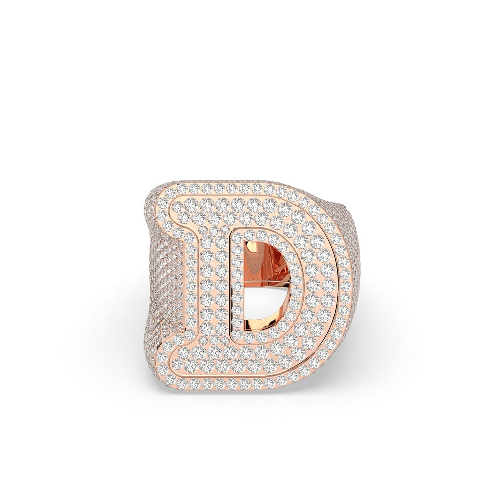 Luxury Bling D Initial Ring