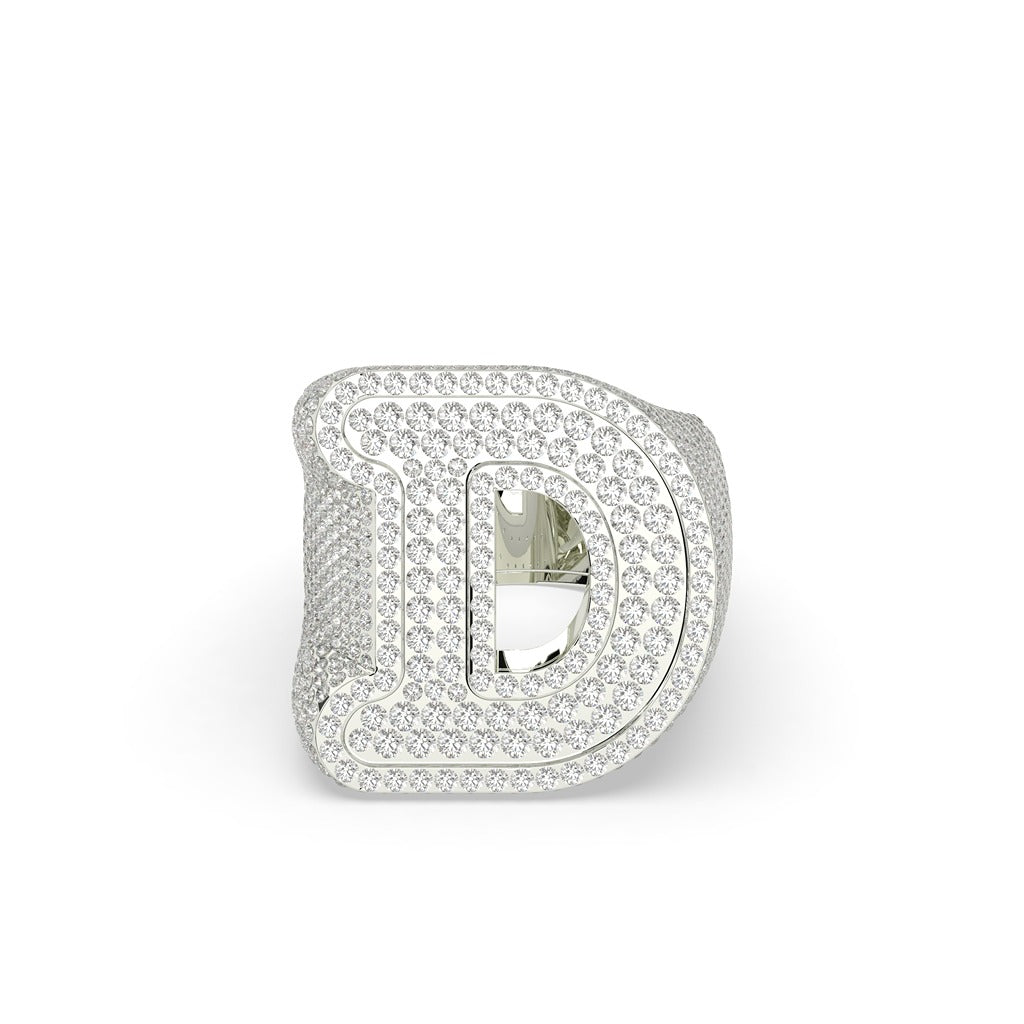 Luxury Bling D Initial Ring