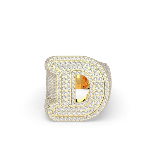 Luxury Bling D Initial Ring