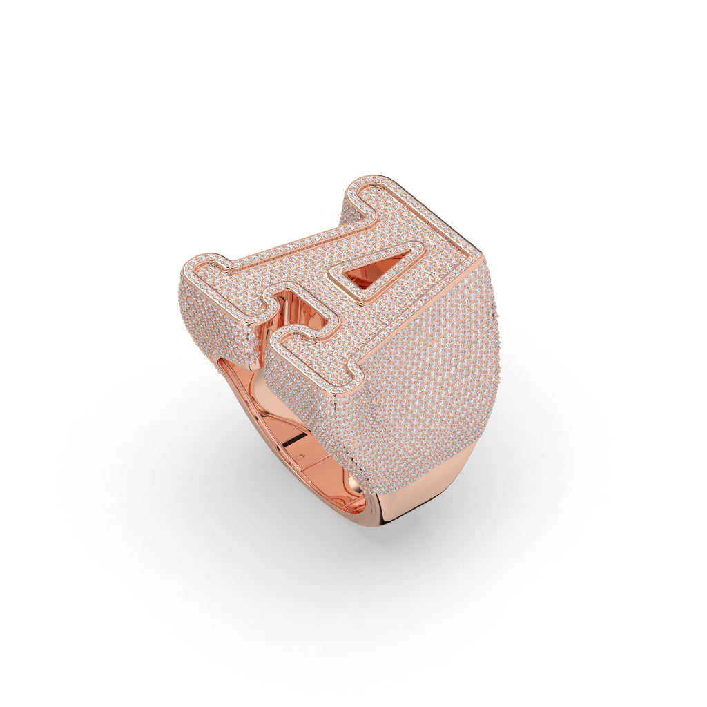 Golden Iced Out A Ring