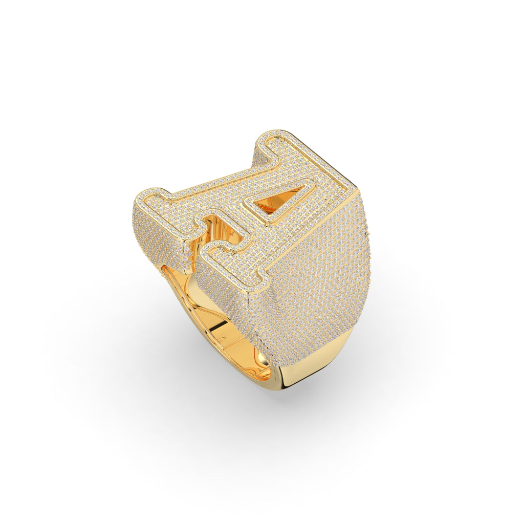 Golden Iced Out A Ring