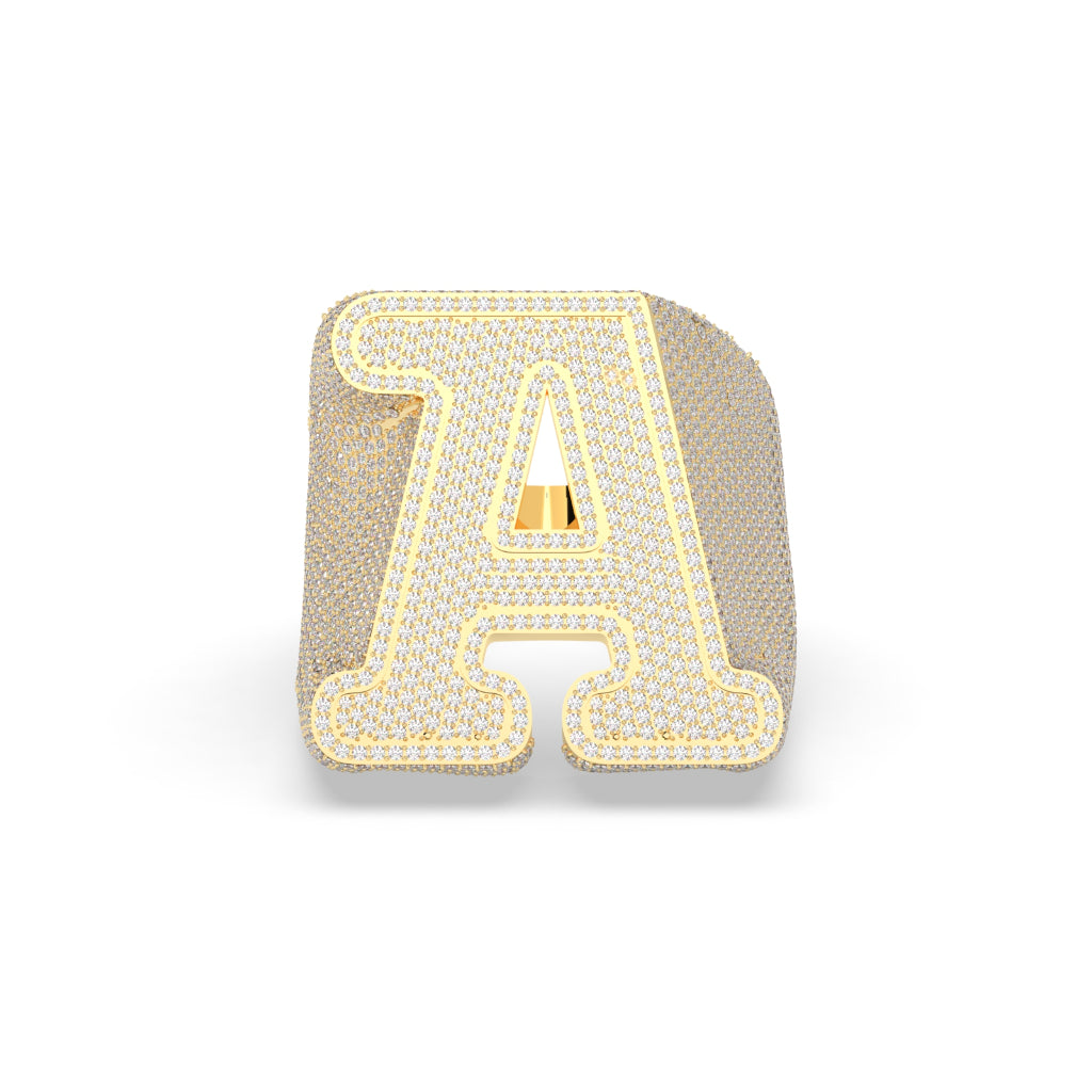 Golden Iced Out A Ring