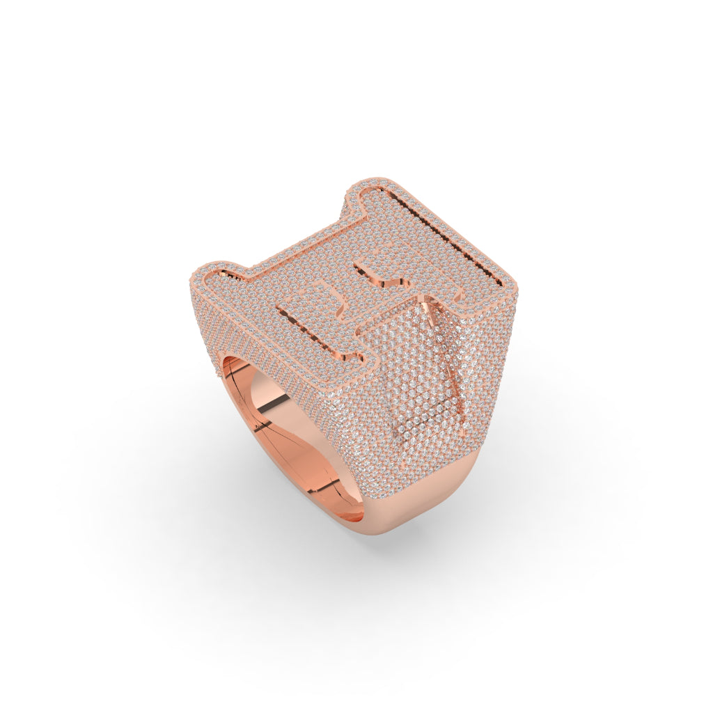 Exclusive E Diamond Drip Ring