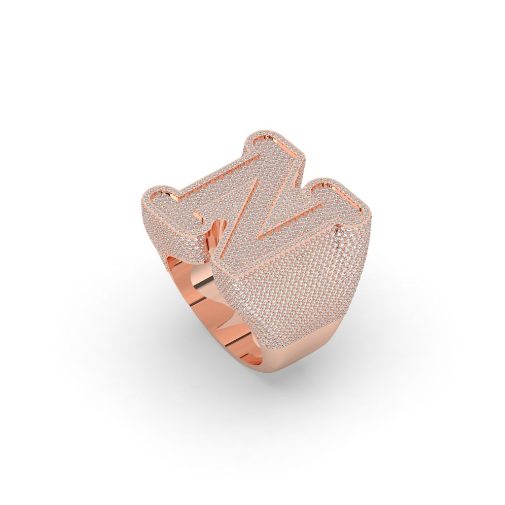 Luxury N Initial Bold Ring