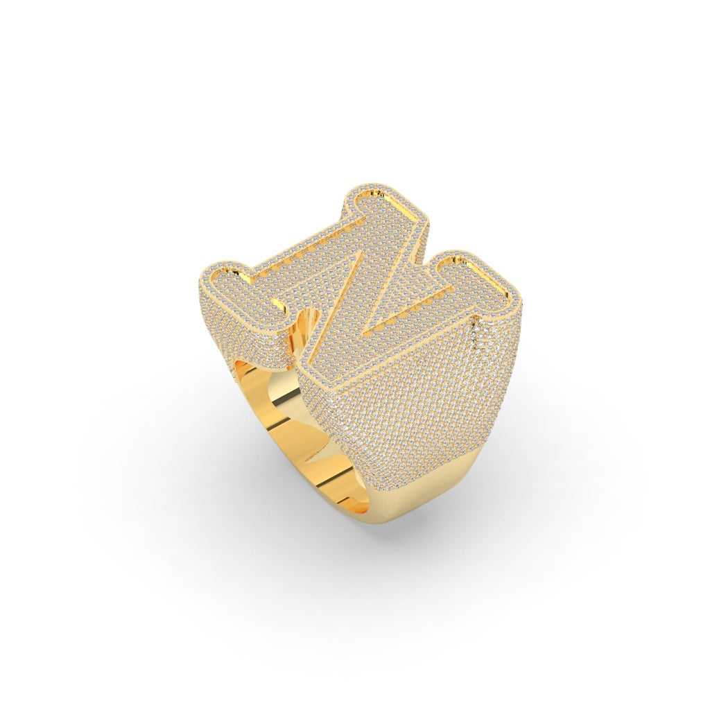 Luxury N Initial Bold Ring