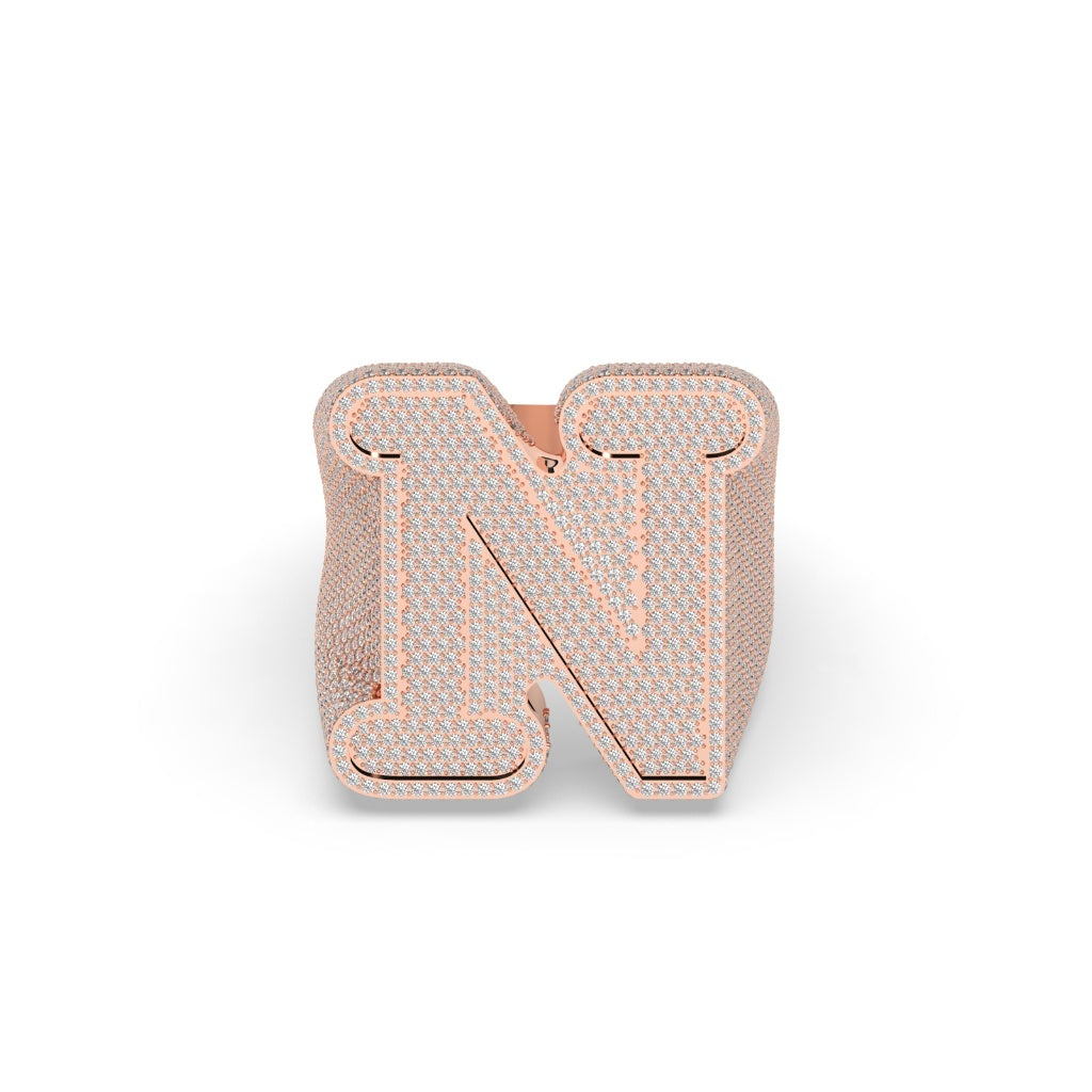 Luxury N Initial Bold Ring