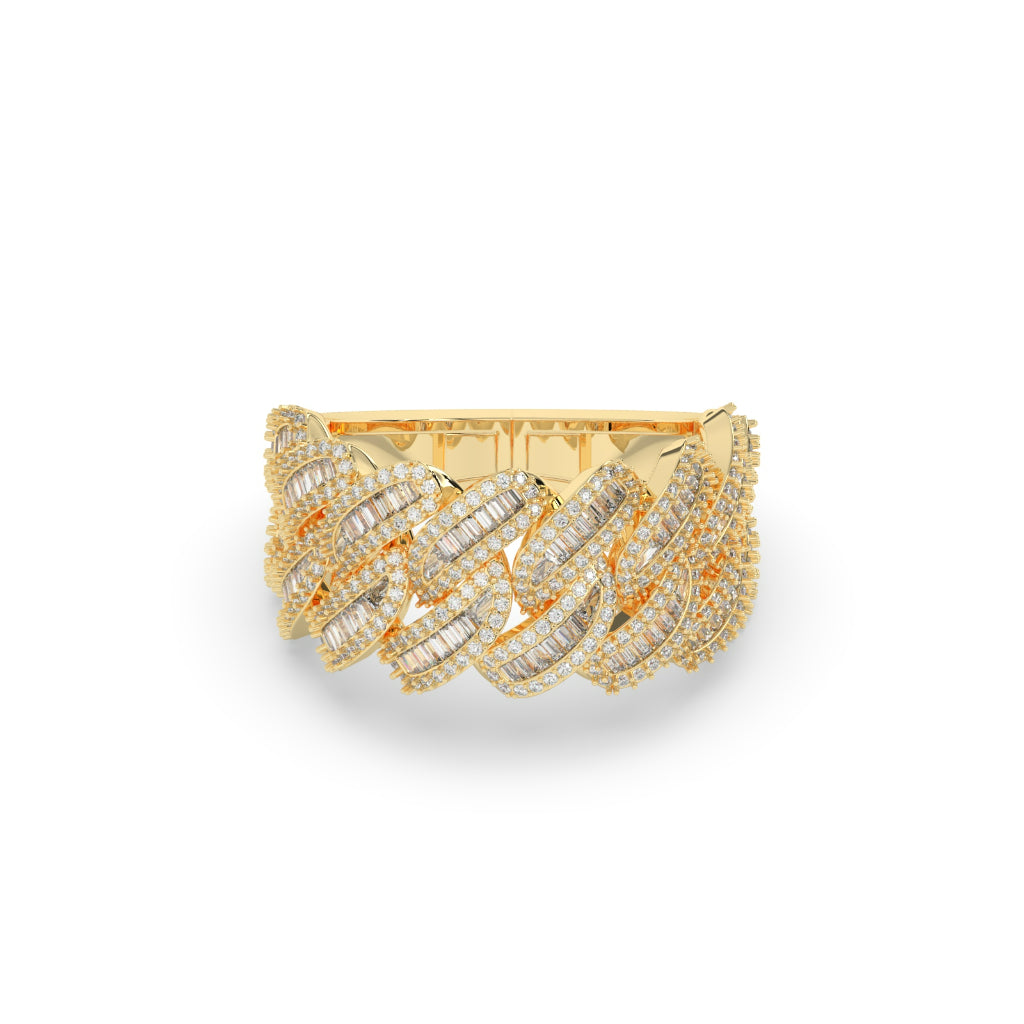 Iced Cuban Link Diamond Ring