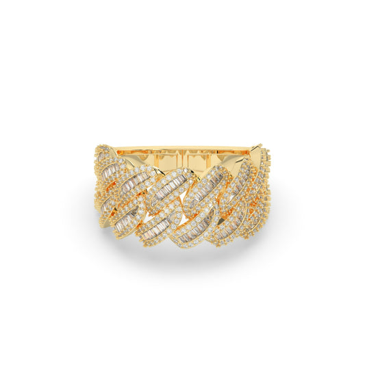 Iced Cuban Link Diamond Ring